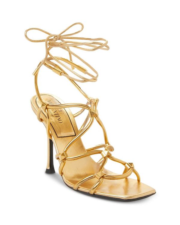  ヴァレンティノ レディース サンダル シューズ Women's Rockstud Gladiator High Heel Sandals Gold