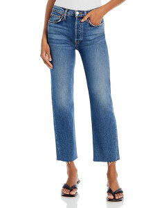 ���_�� ���f�B�[�X �{�g���X �f�j���p���c �W�[���Y RE/DONE Stove Pipe High Rise Straight Jeans in Mid 90s Mid 70's