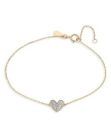 【送料無料】 アディナ レイター レディース ブレスレット・バングル・アンクレット アクセサリー Diamond Pave Heart Pendant Bracelet in 14K Gold White/Gold