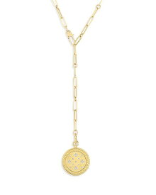【送料無料】 ロバートコイン レディース ネックレス・チョーカー・ペンダントトップ アクセサリー 18K Yellow Gold Venetian Princess Diamond Coin Lariat Necklace, 19" Gold