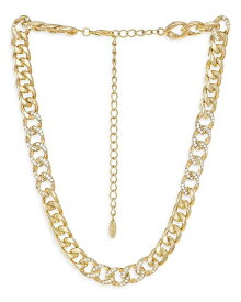 【送料無料】 エティカ レディース ネックレス・チョーカー・ペンダントトップ アクセサリー Life of Links Crystal & 18K Gold Plated Necklace, 14" Gold