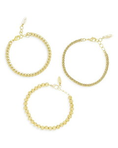 GeBJ fB[X ANZT[ uXbgEoOEANbg Ettika Classical Bracelets in 18K Gold Plate Set of 3 Gold S[h