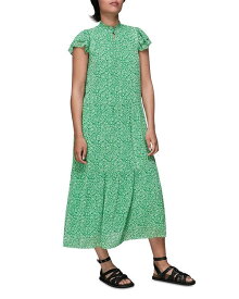 【送料無料】 ホイッスルズ レディース ワンピース トップス Polyester Indo Floral Print Tiered Dress Green Multi