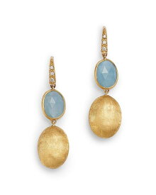 【送料無料】 マルコ ビチェゴ レディース ピアス・イヤリング アクセサリー 18K Yellow Gold Siviglia Aquamarine & Diamond Textured Bead Drop Earrings Blue/Gold