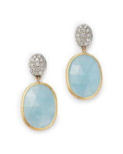 �}���R �r�`�F�S ���f�B�[�X �A�N�Z�T���[ �s�A�X�E�C�������O Marco Bicego 18K White & Yellow Gold Siviglia Aquamarine & Diamond Cluster Drop Earrings Blue/White �z���C�g