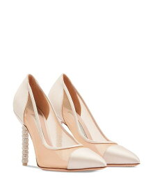 【送料無料】 ソフィアウェブスター レディース パンプス シューズ Women's Jasmine Crystal Pointed Toe High Heel Pumps Ivory Satin