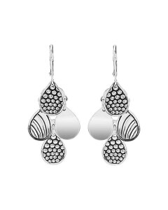 yz SX fB[X sAXECO ANZT[ LAGOS Sterling Silver Signature Caviar Four Drop Earrings Silver