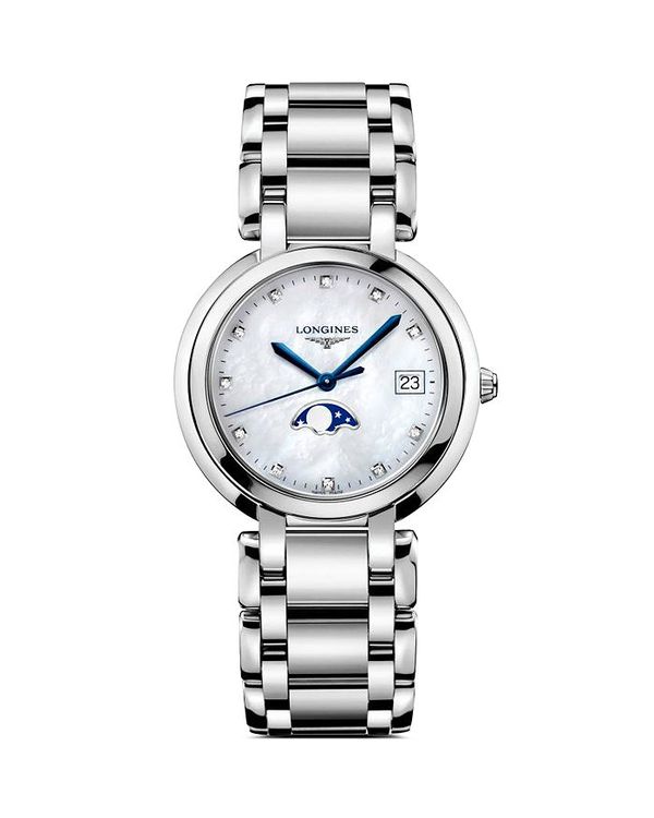 【送料無料】 ロンジン レディース 腕時計 アクセサリー PrimaLuna Watch 34mm Blue/Silver