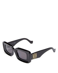 yz Gx fB[X TOXEACEFA ANZT[ Rectangular Sunglasses, 46mm Black/Gray Solid