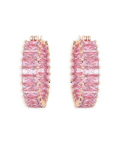 XtXL[ fB[X ANZT[ sAXECO Swarovski Matrix Baguette Crystal Hoop Earrings Pink sN