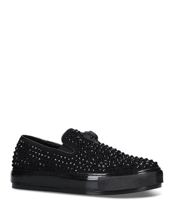 【正規通販】 カートジェイガーロンドン メンズ スニーカー シューズ Men's Laney Stud Embellished Slip On Sneakers Black