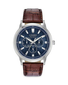 【送料無料】 シチズン レディース 腕時計 アクセサリー Eco-Drive Corso Watch, 44mm Navy/Brown