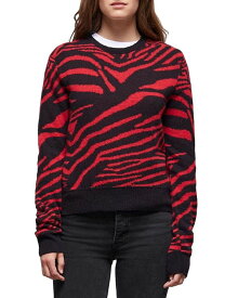 【送料無料】 ザ・クープルス レディース ニット・セーター アウター Zebra Print Rib Knit Sweater Red