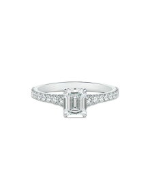 【送料無料】 フォーエバーマーク レディース リング アクセサリー Platinum Icon Emerald-Cut Diamond Engagement Ring Platinum