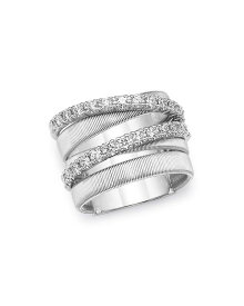 【送料無料】 マルコ ビチェゴ レディース リング アクセサリー 18K White Gold Masai Diamond Crossover Ring White