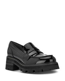 【送料無料】 マーク・フィッシャー レディース スリッポン・ローファー シューズ Women's Latika Almond Toe Platform Loafers Black Patent