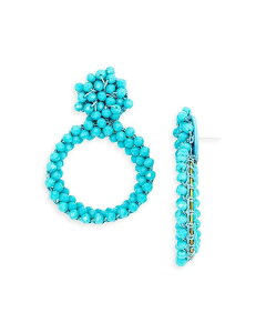 ANA fB[X ANZT[ sAXECO AQUA Beaded Hoop Drop Earrings - 100% Exclusive Blue u[