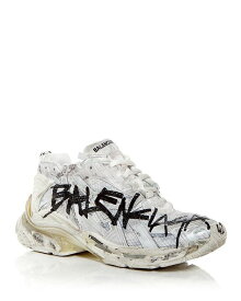 【送料無料】 バレンシアガ メンズ スニーカー シューズ Men's Runner Graffiti Low Top Sneakers WHITE/BLACK