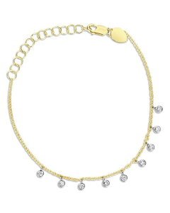 ���C���e�B ���f�B�[�X �A�N�Z�T���[ �u���X���b�g�E�o���O���E�A���N���b�g Meira T 14K White & Yellow Gold Diamond Bezel Dangle Bracelet Gold/White �z���C�g