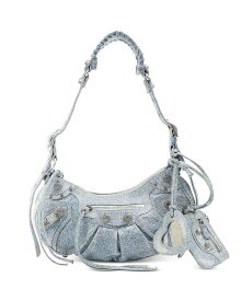 【送料無料】 バレンシアガ レディース ショルダーバッグ バッグ Le Cagole Small Denim Shoulder Bag Blue Denim/Silver