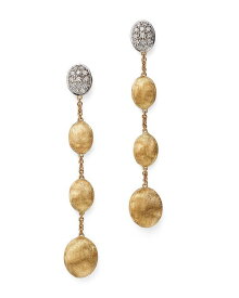 【送料無料】 マルコ ビチェゴ レディース ピアス・イヤリング アクセサリー 18K White & Yellow Gold Siviglia Diamond & Textured Bead Drop Earrings Gold/White