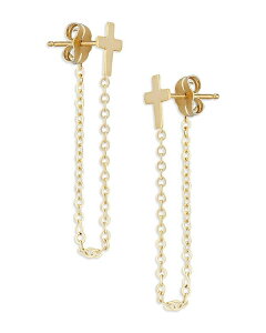 ���[�� & ���h�E ���f�B�[�X �A�N�Z�T���[ �s�A�X�E�C�������O �h���[�v Moon & Meadow 14K Yellow Cross Draped Chain Earrings - 100% Exclusive Gold �S�[���h