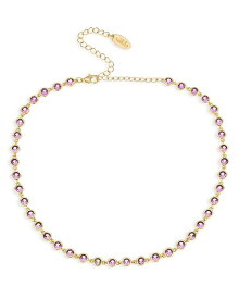 【送料無料】 エティカ レディース ネックレス・チョーカー・ペンダントトップ アクセサリー Bezel-Set Link Necklace, 12"-15.5" Pink