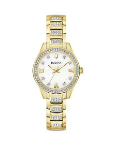 �u���o ���f�B�[�X �A�N�Z�T���[ �r���v Bulova Crystal Watch 28.5mm White/Gold �z���C�g