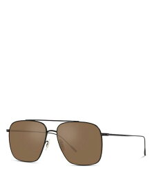 【送料無料】 オリバーピープルズ レディース サングラス・アイウェア アクセサリー Dresner Pilot Sunglasses, 56mm Brown/Brown Mirrored Solid