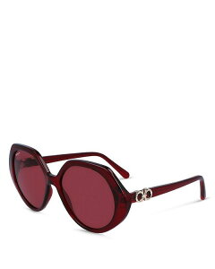 yz tFK fB[X TOXEACEFA ANZT[ Gancini Geometric Sunglasses, 58mm Red/Red Solid