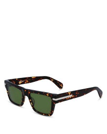 【送料無料】 フェラガモ レディース サングラス・アイウェア アクセサリー Classic Logo Rectangle Sunglasses, 54mm Tortoise/Green Solid