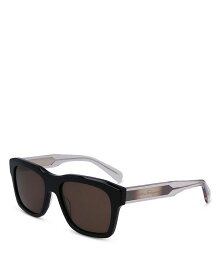 【送料無料】 フェラガモ レディース サングラス・アイウェア アクセサリー Classic Logo Flat Rectangular Sunglasses, 56mm Black/Brown Solid