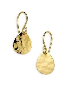 Cb|X^ fB[X ANZT[ sAXECO IPPOLITA 18K Yellow Gold Classico Crinkle Drop Earrings Gold S[h