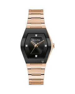 uo fB[X ANZT[ rv Bulova Modern Watch 30mm Black/Rose Gold ubN
