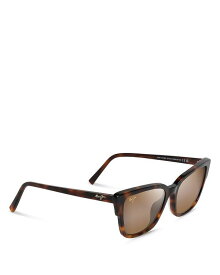 【送料無料】 マウイジム レディース サングラス・アイウェア アクセサリー Kou Polarized Cat Eye Sunglasses, 55mm Tortoise/Brown Polarized Solid