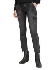 【送料無料】 オールセインツ レディース デニムパンツ ジーンズ ボトムス Duran Skinny Cargo Jeans in Washed Black Washed Black