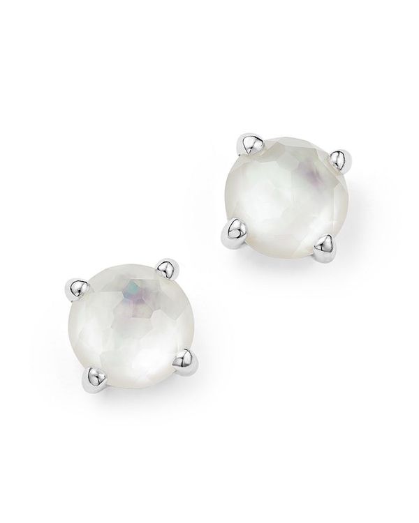 【送料無料】 イッポリスタ レディース ピアス・イヤリング アクセサリー IPPOLITA Rock CandyR Mini Stud Earrings in Mother-of-Pearl White/Silver