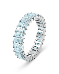 yz XtXL[ fB[X O ANZT[ Matrix Baguette Color Crystal Band Ring Blue/Silver