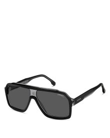 【送料無料】 カレーナ レディース サングラス・アイウェア アクセサリー Square Sunglasses, 60mm Black/Gray Polarized Solid