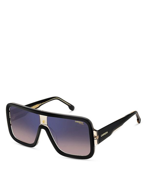 【送料無料】 カレーナ レディース サングラス・アイウェア アクセサリー Flaglab Square Sunglasses 62mm Black/Brown Mirroredのサムネイル