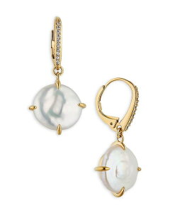 �i�f�B�[�� ���f�B�[�X �A�N�Z�T���[ �s�A�X�E�C�������O Nadri Dot Dot Dot Cultured Freshwater Coin Pearl Drop Earrings in 18K Gold Plated White/Gold �z���C�g
