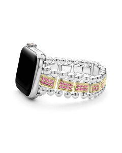 SX fB[X ANZT[ rv LAGOS Smart Caviar Sterling Silver & 18K Gold Apple? Watch Bracelet 38-45mm Silver/Pink sN