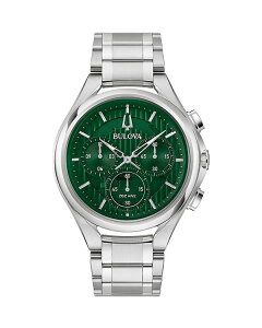 uo fB[X ANZT[ rv Bulova Curv Chronograph 43.5mm Green/Silver O[