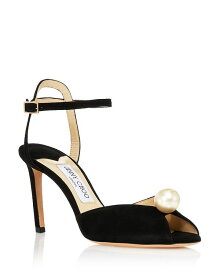 【送料無料】 ジミーチュー レディース サンダル シューズ Women's Sacora 85 Embellished High Heel Sandals Black/White