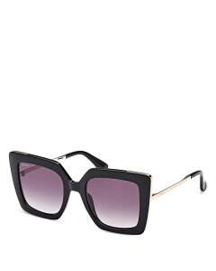 }bNX}[ fB[X ANZT[ TOXEACEFA Max Mara Women's Design4 Cat Eye Sunglasses 52mm Black/Purple Gradient ubN