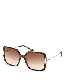 【送料無料】 トム・フォード レディース サングラス・アイウェア アクセサリー Joanna Butterfly Sunglasses, 59mm Havana/Brown Gradient