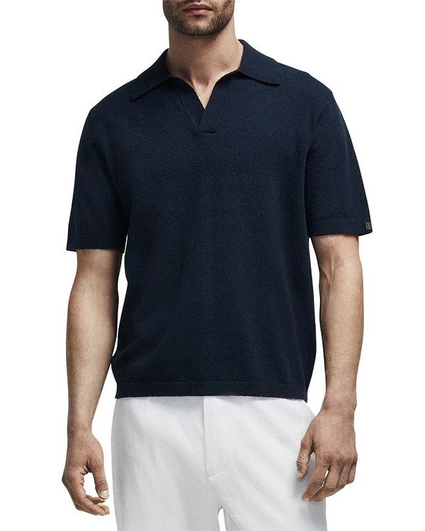  ラグアンドボーン メンズ ポロシャツ トップス Johnny Zuma Toweling Short Sleeve Polo Navy