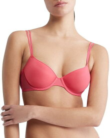 【送料無料】 カルバンクライン レディース ブラジャー アンダーウェア Sheer Marquisette Spacer Demi Bra Cerise