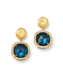 【送料無料】 マルコ ビチェゴ レディース ピアス・イヤリング アクセサリー 18K Yellow Gold Jaipur Color London Blue Topaz & Diamond Small Drop Earrings Blue/Gold