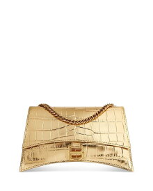 【送料無料】 バレンシアガ レディース ショルダーバッグ バッグ Crush Extra Small Embossed Chain Shoulder Bag Gold/Gold